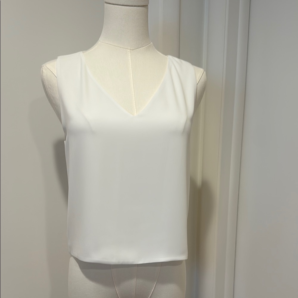 Babaton White Fitted Tank Top